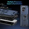For TECNO Pova 7 5G Case PC+TPU Drop Defend Phone Cover with Ring Kickstand