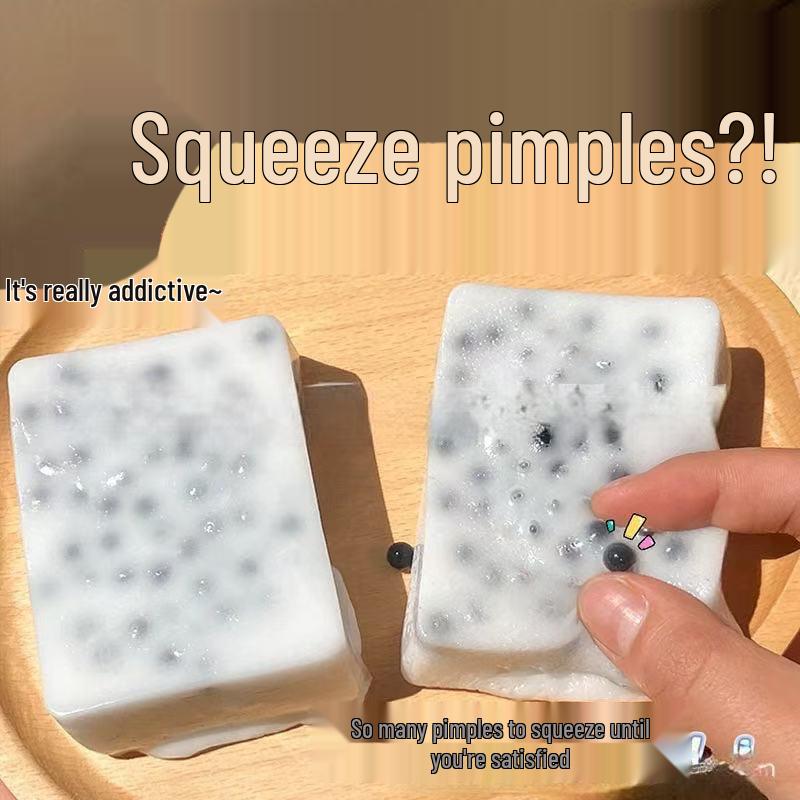 Xiaohongshu Tofu Stressabbau Mitesser-Ausdrückspielzeug: Kneifen und Kneten zum Abbau von Stress und Wut für Erwachsene und Kinder