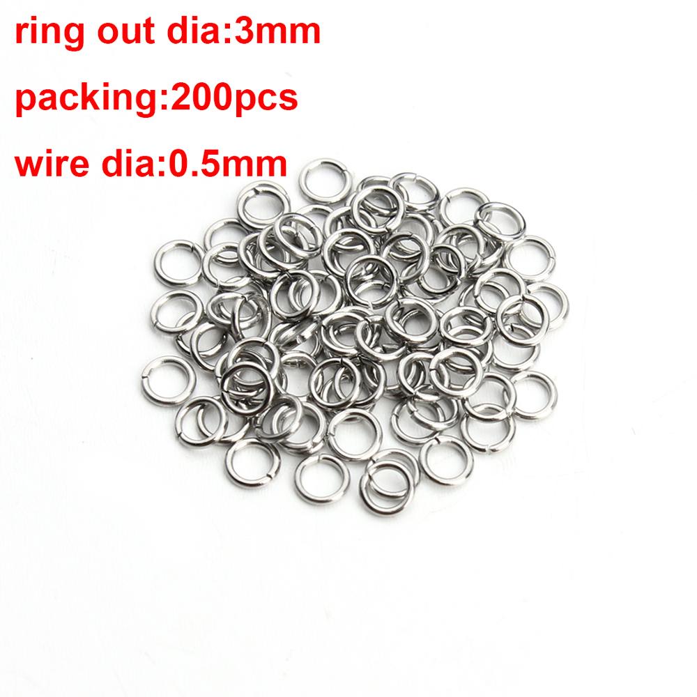 

1Box 3-10mm Mixed Stainless Steel Open Jump Rings Split Rings Connectors For Diy Jewelry Making DIY Necklace Crafts Accessories