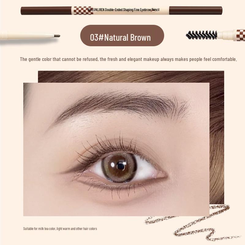 Helen Liren Doppelseitiger Augenbrauenstift: Wasserfest, Wischfest, Schweißfest, Langanhaltende Farbe.