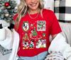 Coquette Bow Disney Mickey and Friends Christmas Shirt Watercolor Minnie Daisy Christmas Shirt