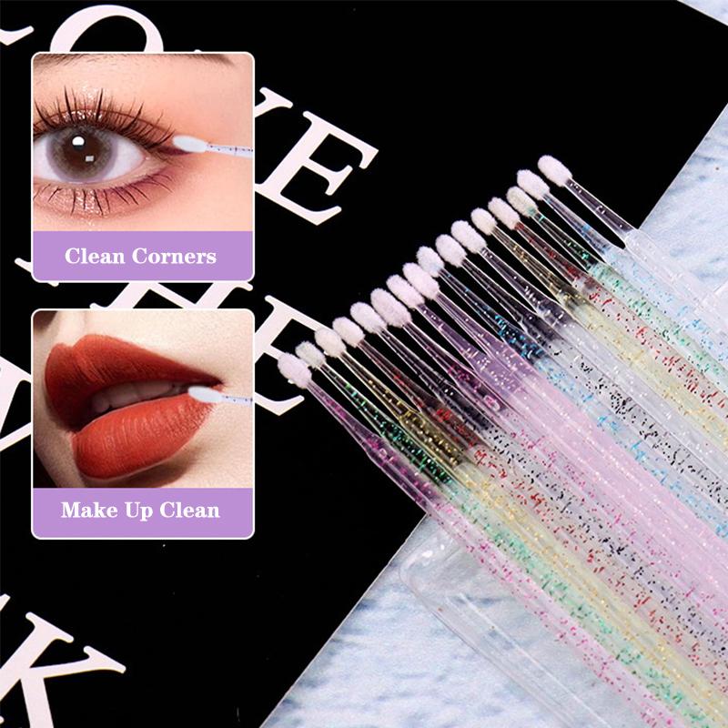 Lot de 100 micro-brosses jetables pour mascara, applicateur pour enlever les cils, micro-brosses pour extensions de cils, pinceaux de maquillage