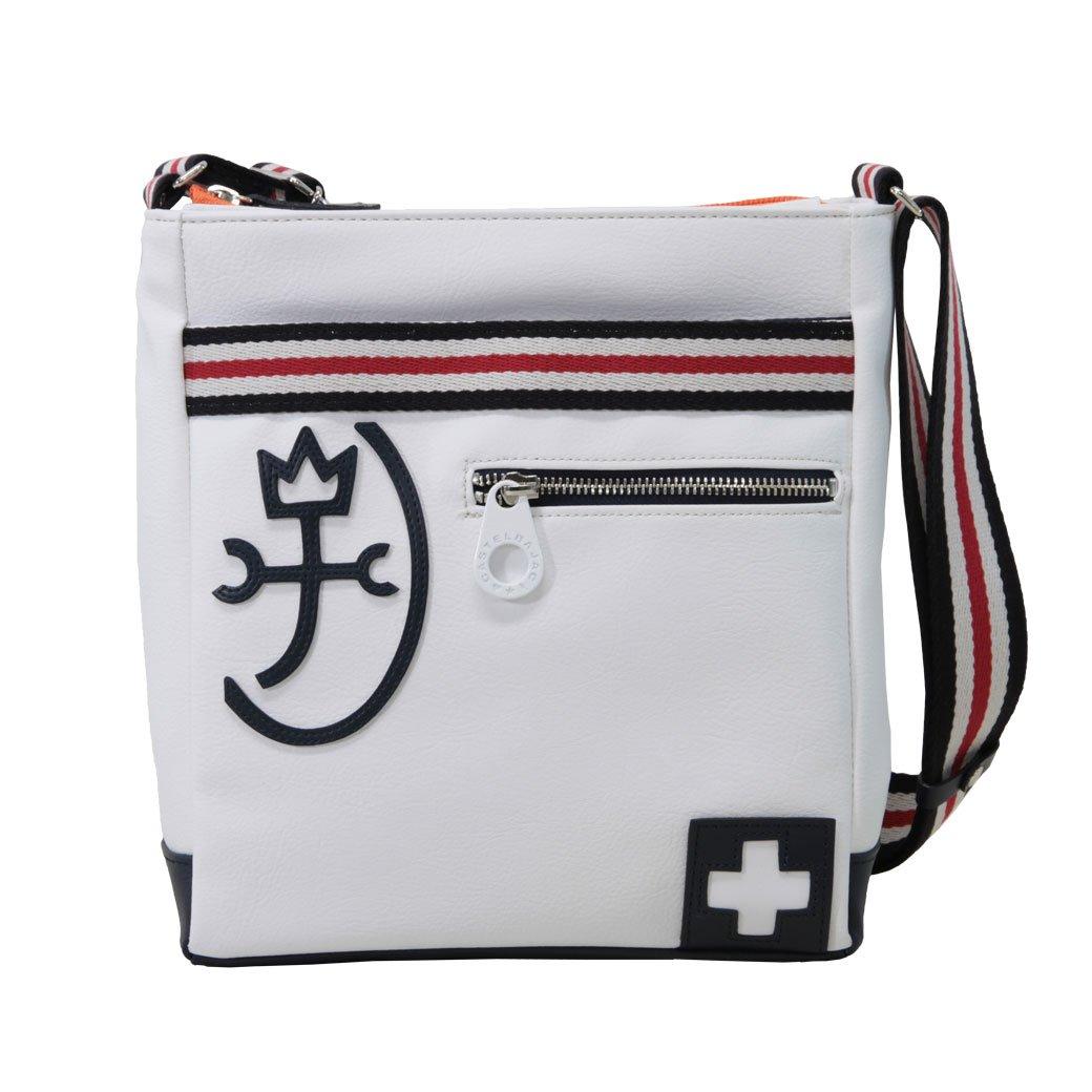 

VA-59114-IKE Shoulder Bag by CASTELBAJAC, Pensees Series, Crossbody Bag for Men and Women, Leather, No. 59114, White