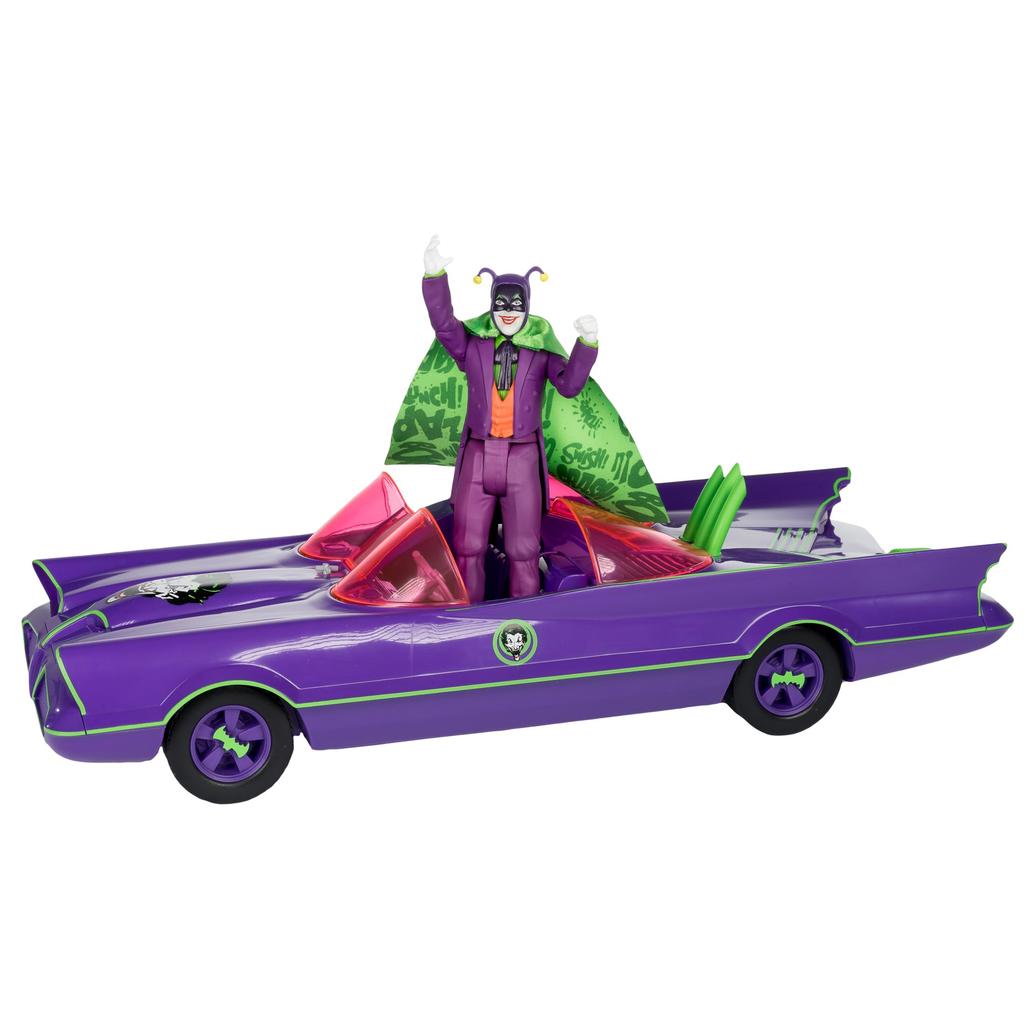 McFarlane Toys DC Retro Batmobile Joker Gold Amazon - & (Batman 66ft) 2-Pack, Label, Exclusive.