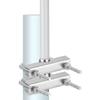 2PCS U-Bolt Mast Clamp Pole Bracket Pipe Mount for CB Ham TV For Yagi Wifi Antenna