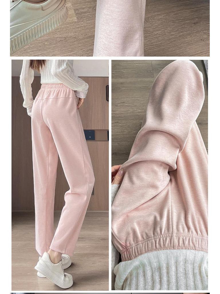 Damen 419 Acetat Wolle Weitbein Hose: Kleine gerade Hose für Frühling, Herbst und Winter.