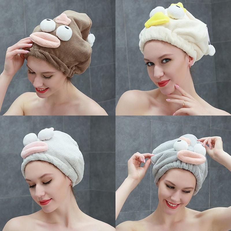 Kids Microfiber Hair Drying Hat Girls - Soft Coral Fleece Towel Cap Quick Dry Absorbent Hooded Wrap Bath Time