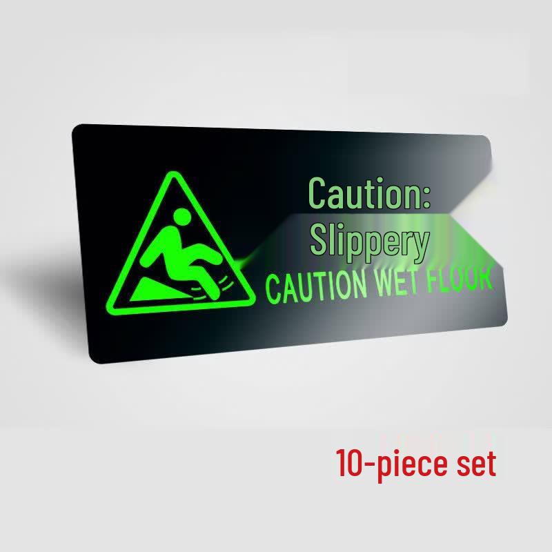 Glow-in-the-Dark Safety Exit & Warning Floor Decals