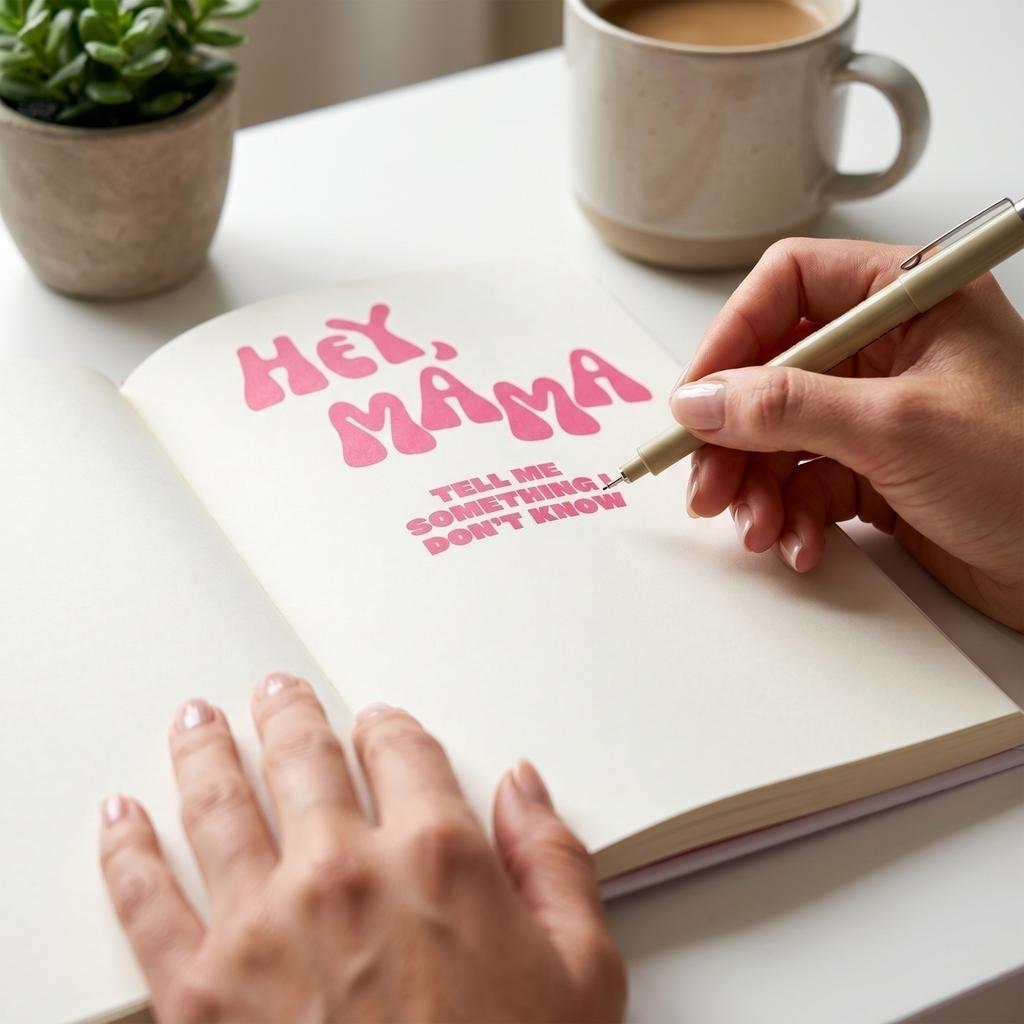 Hey Mama Tell Me Something I Don't Know Journal Activity Book for Moms Family Keepsake Memory Book Gift