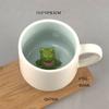 Cute Cartoon Dinosaur Ceramic Mug 300ml Green Coffee Cup With Handle Kids Adults Home Use