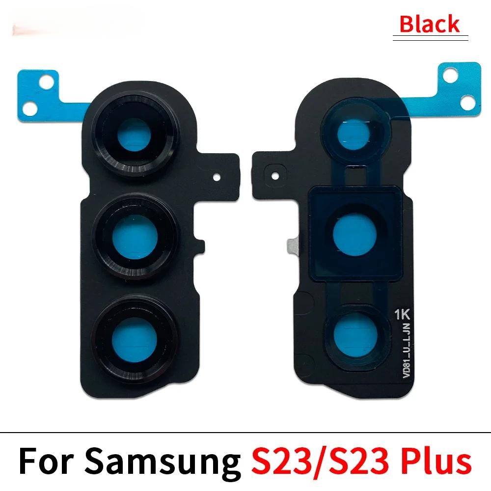 NEW Back Camera Glass Lens Cover with Frame Holder Replacement Part For Samsung S23 / S23 Plus / S23 Ultra