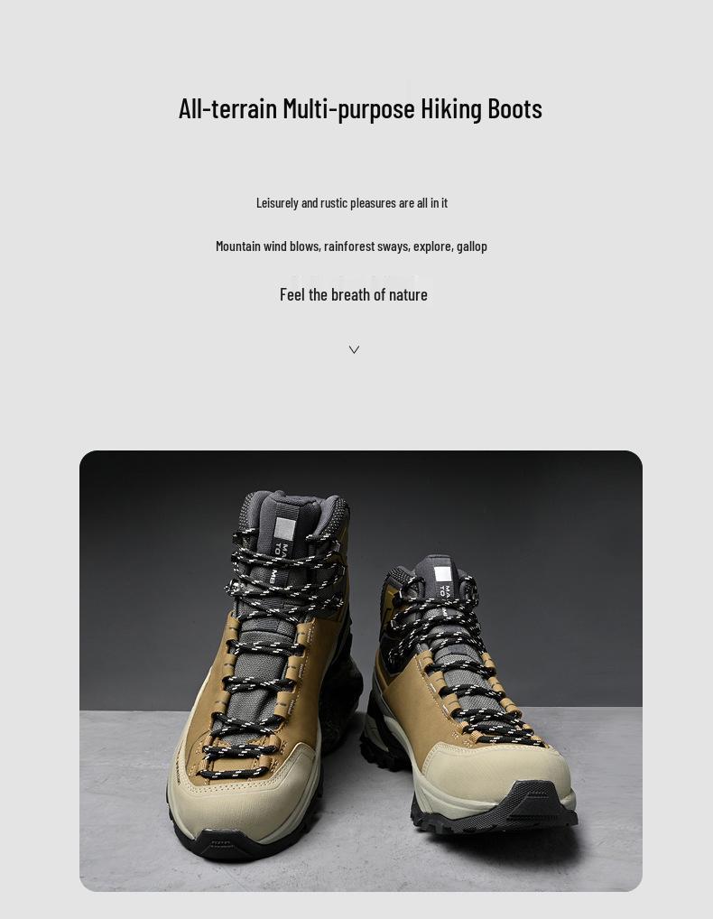 Men's GTX Mid-Height Waterproof Non-Slip Mountaineering Hiking Shoes