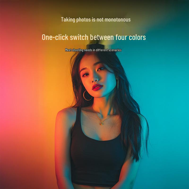 Adjustable Four-Color Photography Fill Light for Live Broadcasts and Atmosphere Lighting