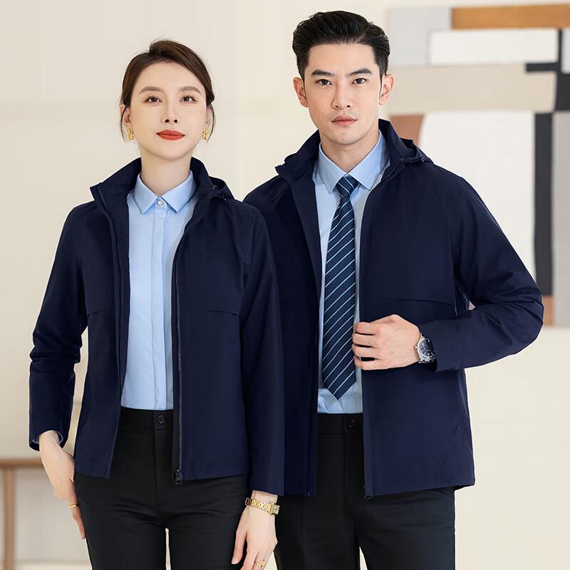 

Teluoman Унисекс Легкая Темно-синяя Куртка для Деловых Поездок 4XL