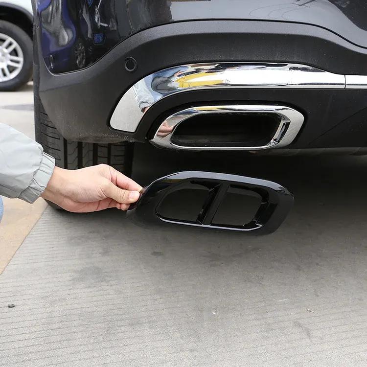 For Mercedes-Benz GLE 350 GLE 450 GLC GLS W167 X253 X167 ABS car muffler exhaust pipe tail cover decorative sticker