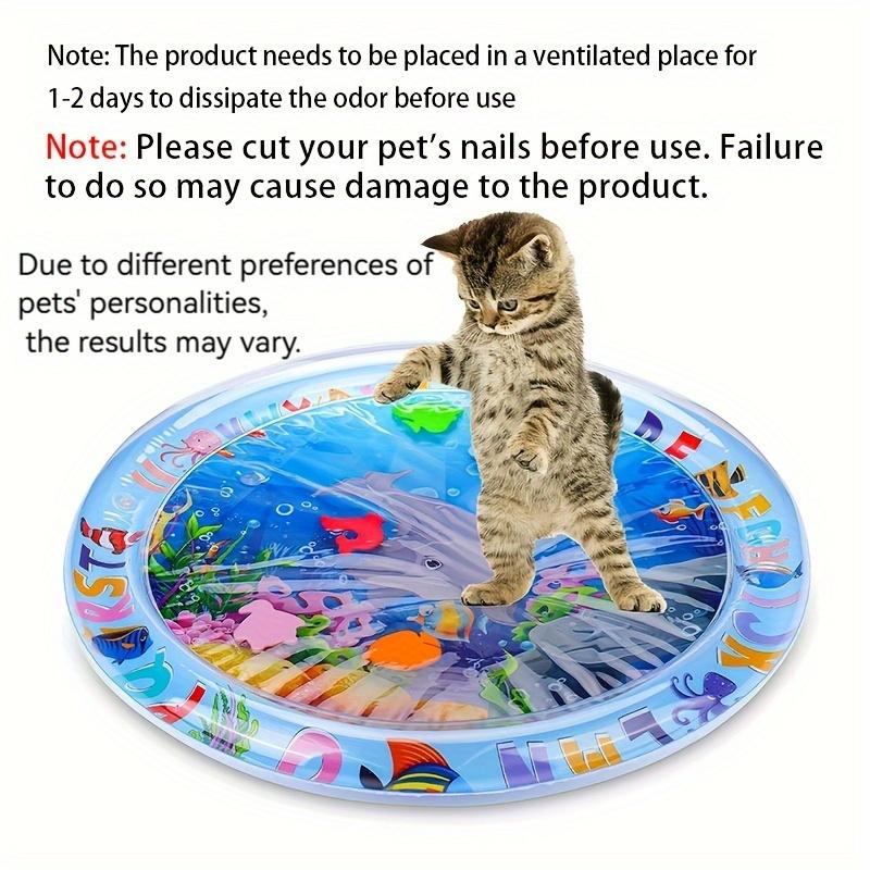 1pc Water Sensory Play Mat Thickened Inflatable Water Mat for Cat and Dog Pet Playmat with Fish Sea Ocean Theme Sensory Toy Water