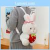 Stuffed Strawberry Rabbit Animal Plush Toy Backpack Cartoon Badroom Decoration