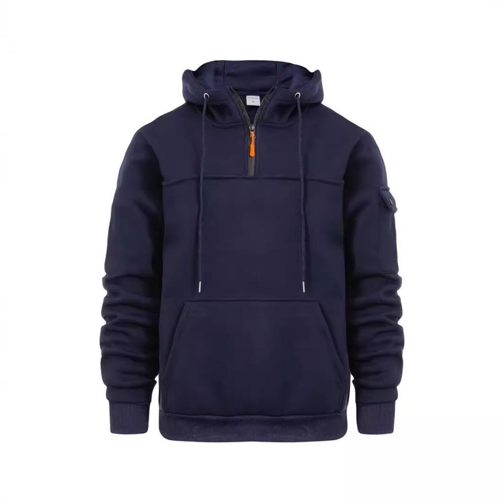 Frühlings- und Herbst Herren Lockerer Hoodie Hoodie Halbreißverschluss Pullover Herren Sport- und Freizeit-Hoodie
