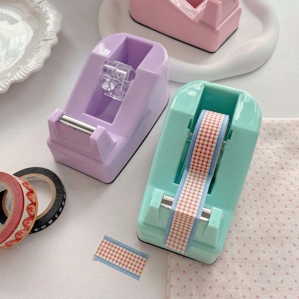 Desktop Tape Dispenser With Tape Holder Weighted Non Slip Base For Washi Tape Masking Tape Heat Resistant Tape