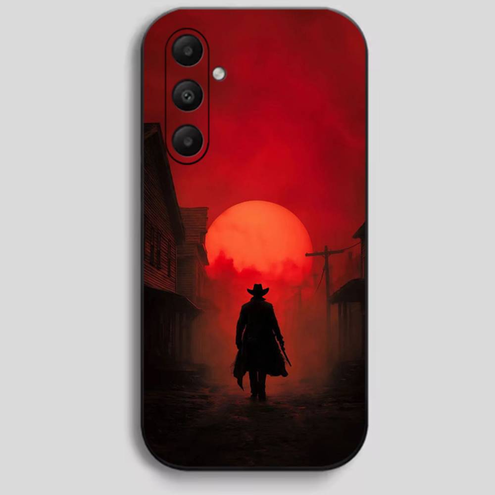 Red D-Dead R-Redemption Black Soft Silicone Phone Case For Samsung (A22-A55)