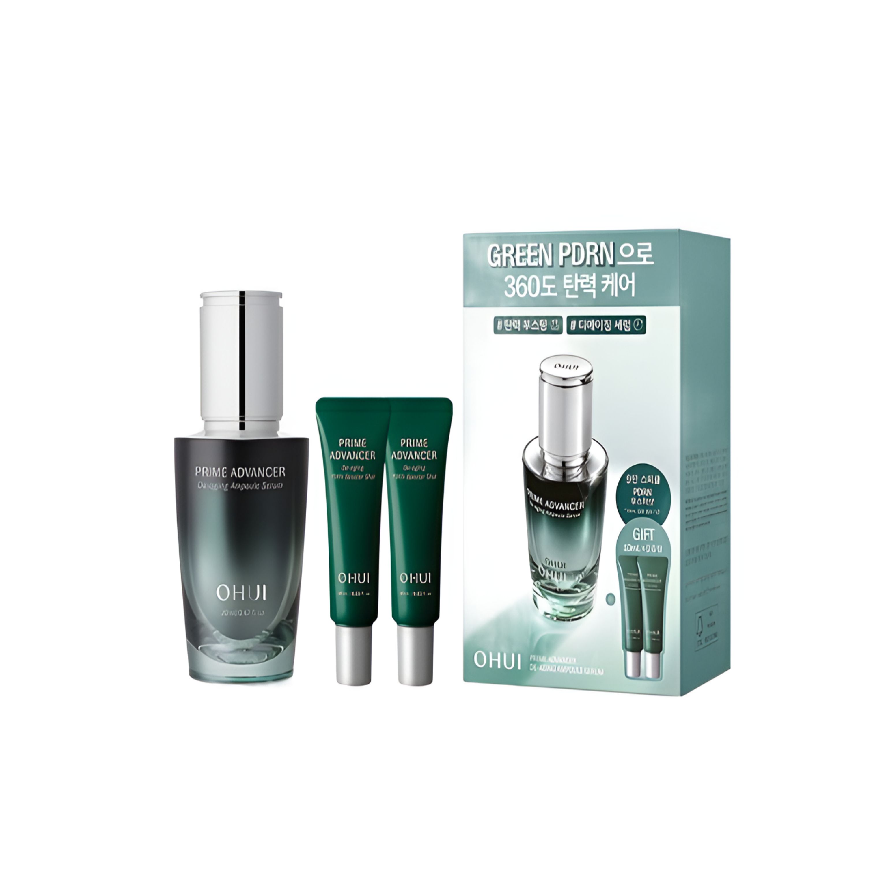 O HUI Prime Advancer De-Aging Ampoule Serum 3-Piece Set (Ampoule Serum 20ml + Booster Shot 10ml * 2pcs)