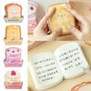 Paper Memo Pad Cartoon Toast Mini Notepad Convenient Squeeze Toy Notebook Work Supplies