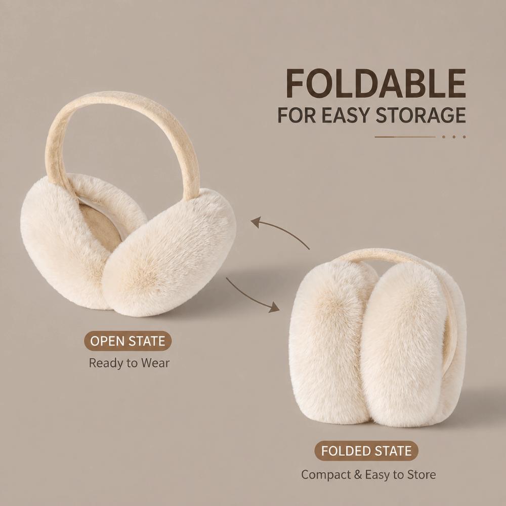 Folding Winter Earmuffs Warm Earflap Protection Fashion Plush Earmuffs Outdoor