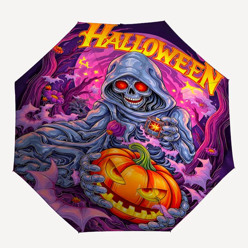 1pc Halloween Theme Automatic Opening and Closing Umbrella - Suitable for Various Occasions, Outdoor Activities, Lightweight and Durable Automati