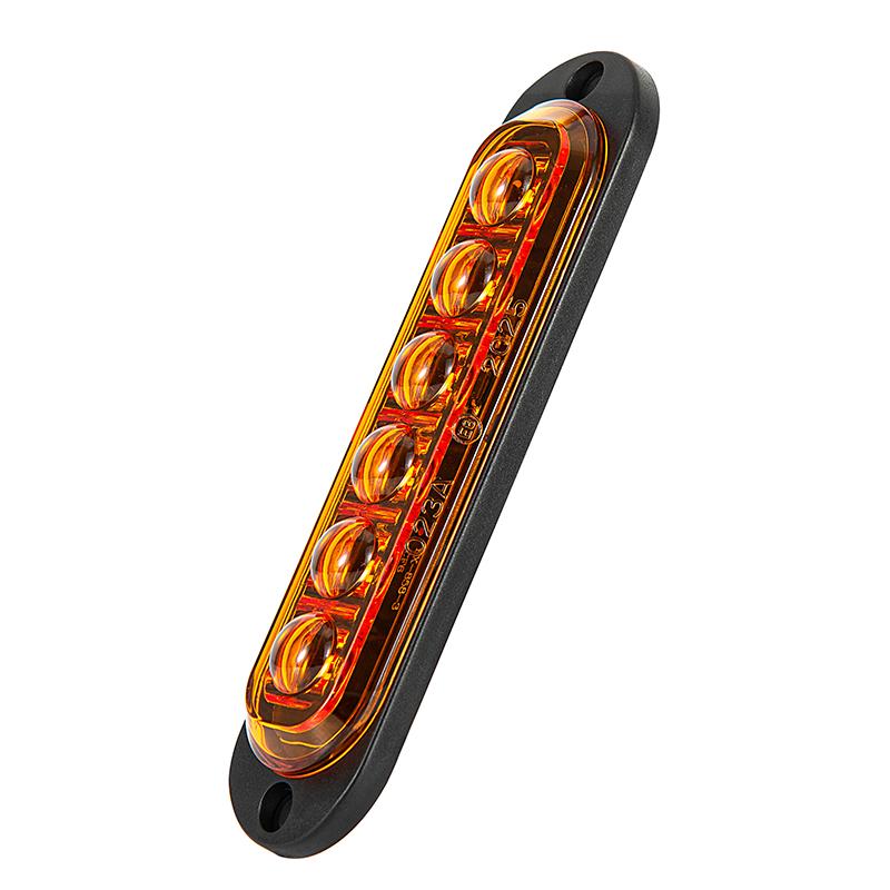 10Pcs 12V 24V 6 Led Side Marker Lights Warning Light Auto Car External Lights Trailer Truck Lorry Clearance Lamp Red Amber White