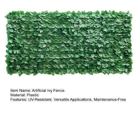 Cerca de Hera Artificial Jardim Tela de Privacidade de Verdura Falsa Proteção contra Desbotamento UV Sebe Falsa
