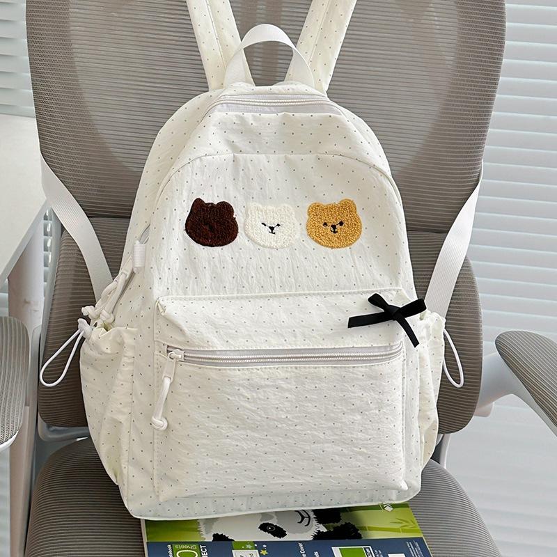 Bear Pattern Large Capacity Student Schoolbag Women's Backpack