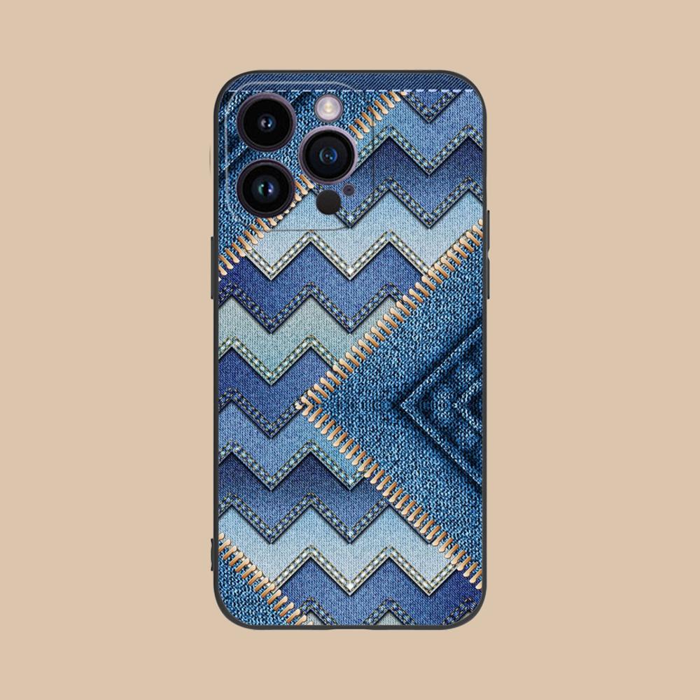 Jeans Texture Mobile Phone Case for iPhone 17 16 15 14 13 12 11 X XR XS 8 7 Air Pro Max Plus Mini Colorful Cover Cover Pretty
