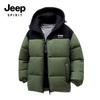 JEEP SPIRIT Men's Colorblock Hooded Padded Jacket