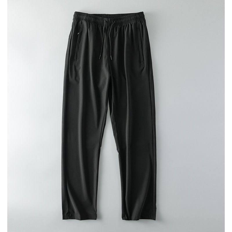 Elastic Ice Silk Pants Men's Summer Thin Straight Drooping Casual Sports Pants Export Export Men's Quick-Drying Pants