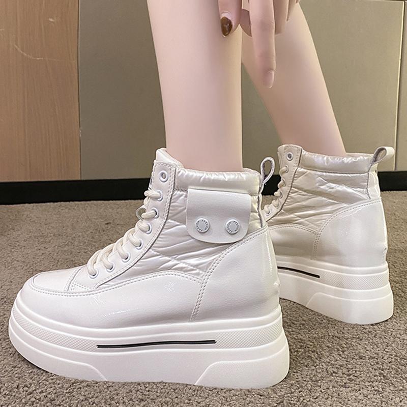 Women 8 CM Platform High Top Sneakers Trend Outdoor Street Shoes Lace Up Comfortable Sports Shoe Female High Quality Sneakers 39