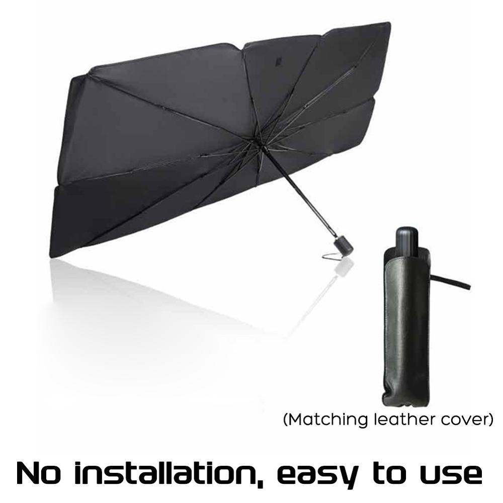 Car Sunshade Umbrella-style Front Glass Sunshade Sunscreen Heat Insulation Cloth Car Windshield Sunshade Car Umbrella