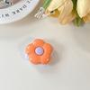 Solid Color Flower Mobile Phone Airbag Bracket Mirror Sticker Flip Glass Makeup Mirror Sticker Telescopic Ring Simple