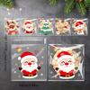 100 packs of five types of Christmas OPP self-adhesive bag candy chocolate snack bags for baking and pastry packaging