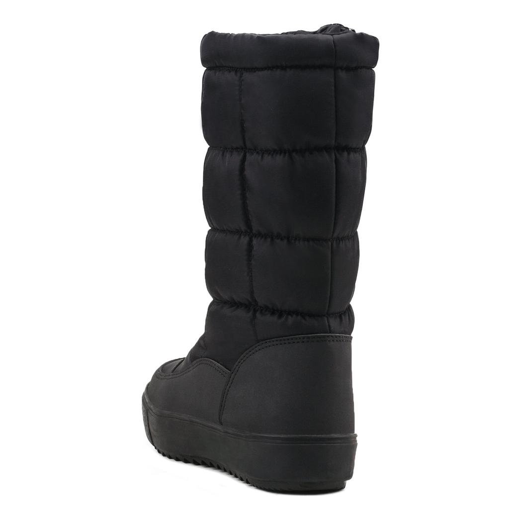 Shenji Schnee Lang Kaltes Wetter und Größe Damenstiefel, Stiefel, Slipperstiefel, Schwarz, 24,5cm