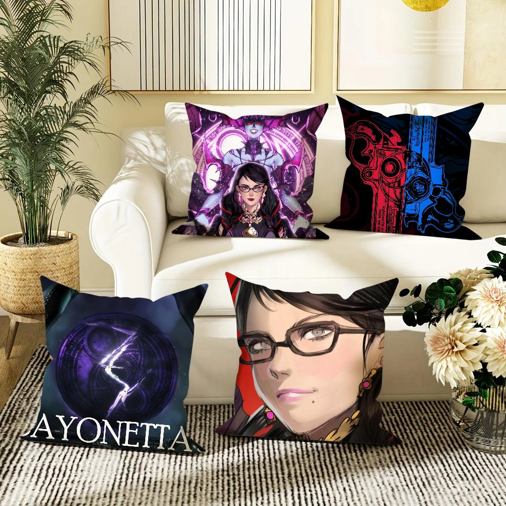 Spiel B-Bayonetta 3 Kissenbezug Quadratisch Sofa mit für Muster bequeme Kissenanzug für Raum