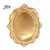 European Style Ornament Holder Vintage Jewelry Tray, Ornate Carved Ring Dish with Gold or White Finish, Elegant Decorative Resin Trinket Organizer for