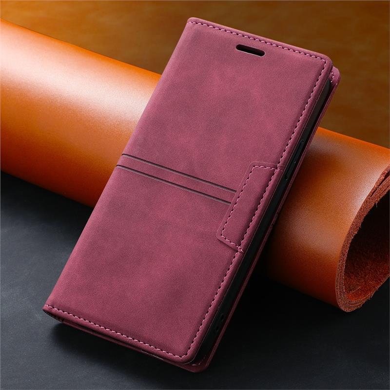 Suitable for Samsung S25Ultra phone case, flip cover A17, skin-feel dreamy magnetic suction S24FE card slot protective case