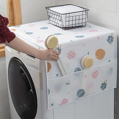 Husă de praf versatilă cu buzunare de depozitare - Impermeabilă, Design proaspăt pentru frigidere, mașini de spălat și mese - Accesoriu pentru organizarea casei