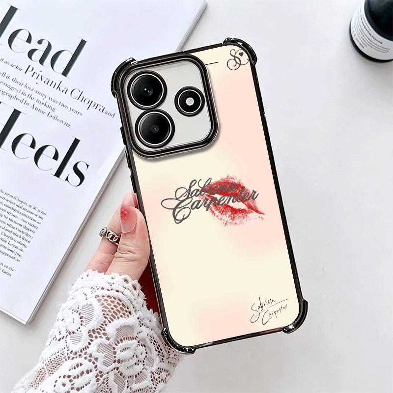 CR66 S-Sabrina C-Carpenter Plating Phone Case For Xiaomi Redmi Note 14 15 Pro Plus 13 12 11 11S 11T 10 9S 9 5G Anti-Fall Airabag