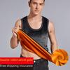 Men's Winter Double-Sided Fleece Vest - Plus Velvet Thick, Close-Fitting, Round Neck for Middle-Aged and Elderly.