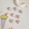 8pcs Cute Pink Heart Magnetic Fridge Stickers Kawaii Transparent Fridge Magnets Home Kitchen Decor Office Whiteboard Decorations