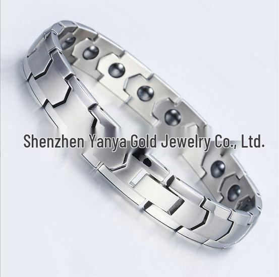 European and American Popular Magnetic Health Bracelet with Pointed Bottom, Vacuum Plated, Anti-Radiation & Anti-Fatigue.