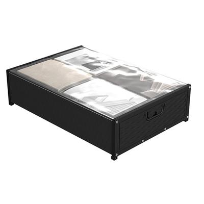 Contenedores de Almacenamiento Debajo de la Cama con Ruedas Organizador de Almacenamiento de Ropa Debajo de la Cama con Ventana Transparente para
