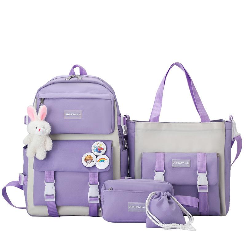 Elementary school bag for women in grades 3 to 6 Large-capacity backpack Korean version of campus Cute girl backpack for junior high school students