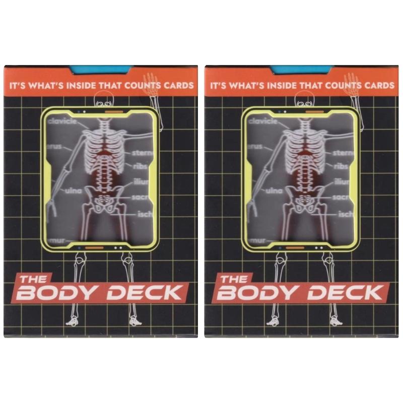 1/2/3 talie Rodzina Przyjaciel Gra Planszowa Pokerowa Karty do Gry Śmieszne Przezroczyste Anatomia Człowieka Talia Kart Prezent do Domu Trwałe